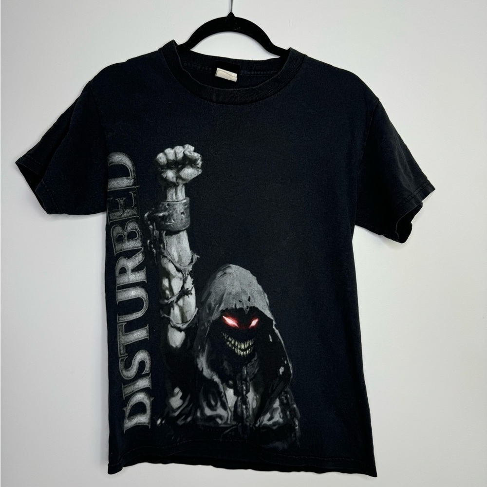 Disturbed T Shirt Up Yer Military Band Logo Official Mens Black